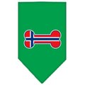 Unconditional Love Bone Flag Norway  Screen Print Bandana Emerald Green Small UN851725